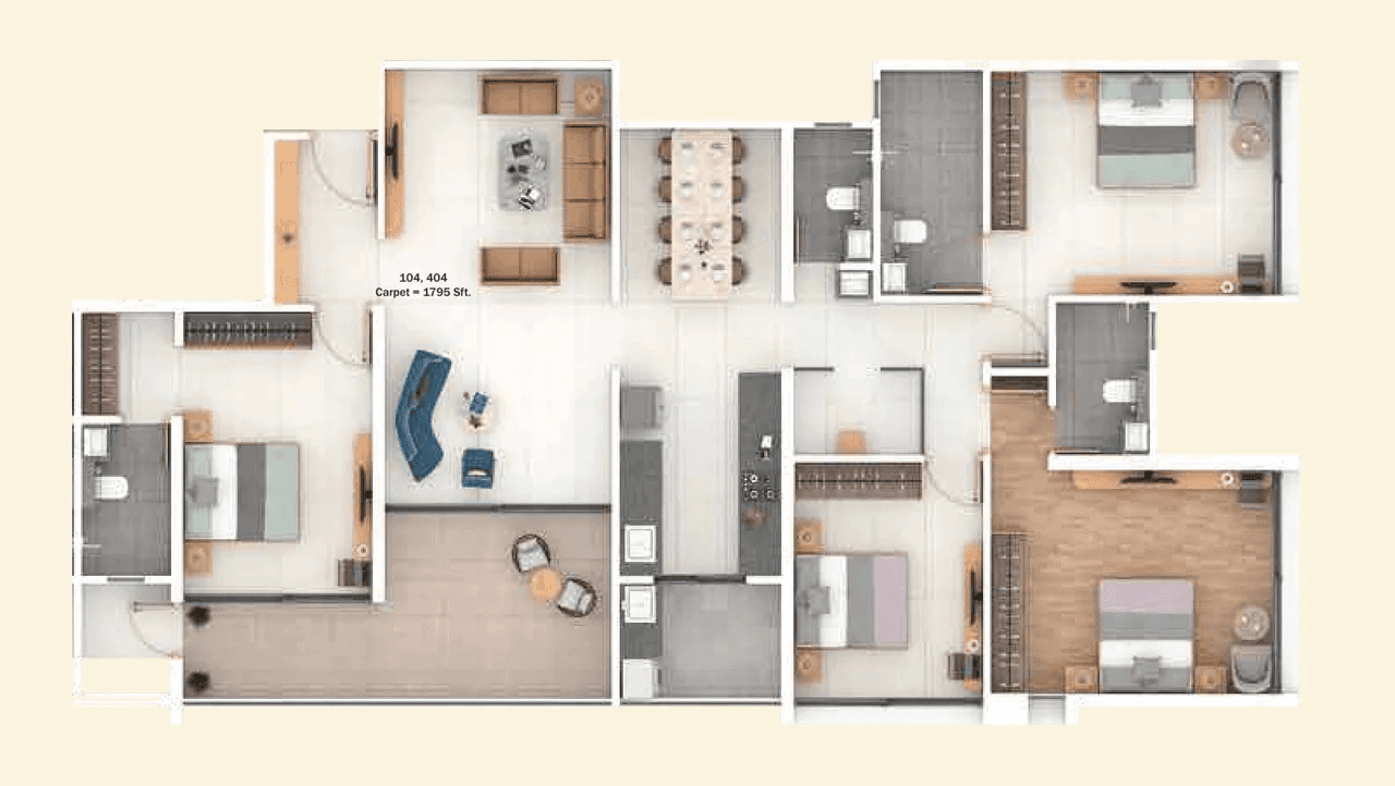 Unit plan - 1795 sq.ft.