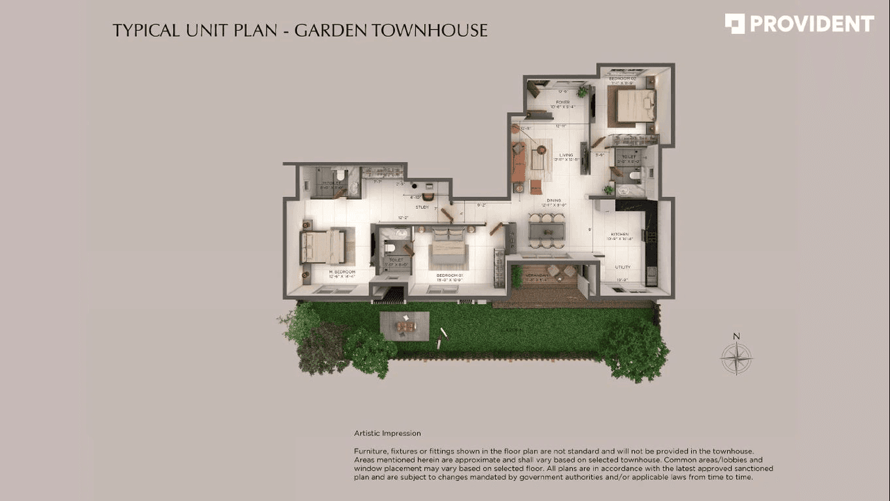 Unit plan - 1294 sq.ft.
