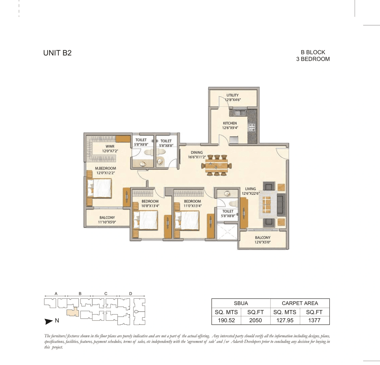 Unit plan - 1377 sq.ft.