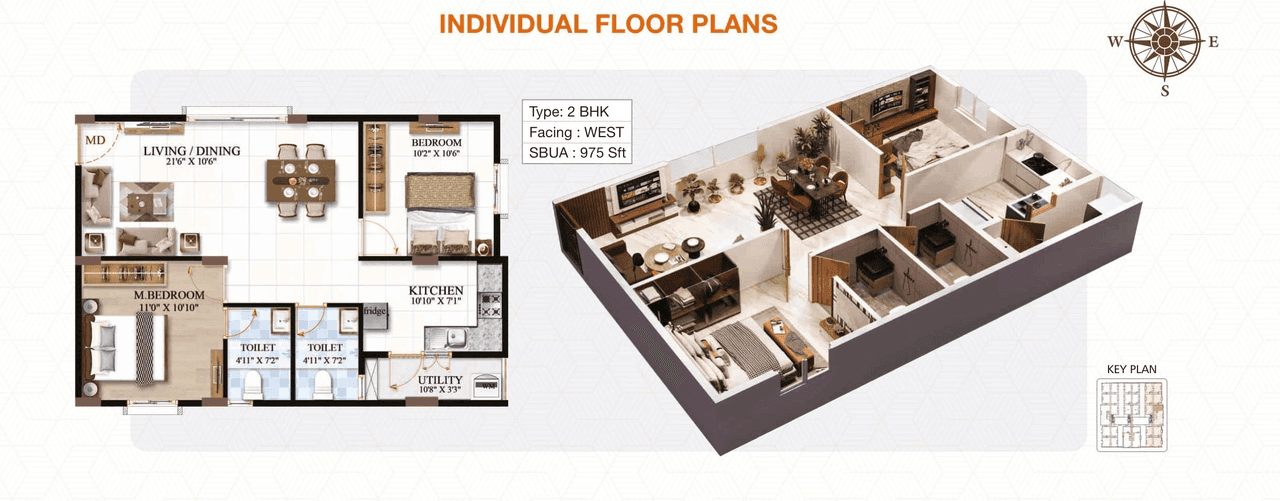 Unit plan - 710 sq.ft.