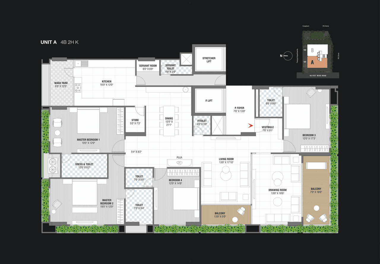 Unit plan - 2800 sq.ft.