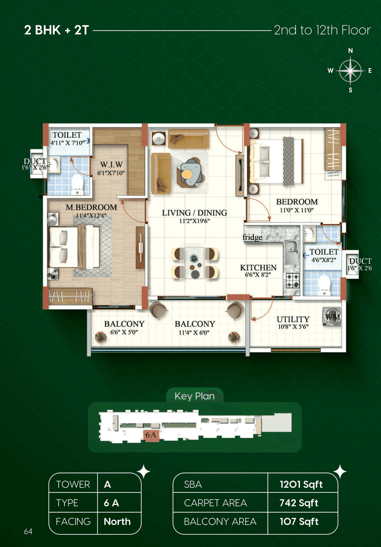 Unit plan - 780 sq.ft.