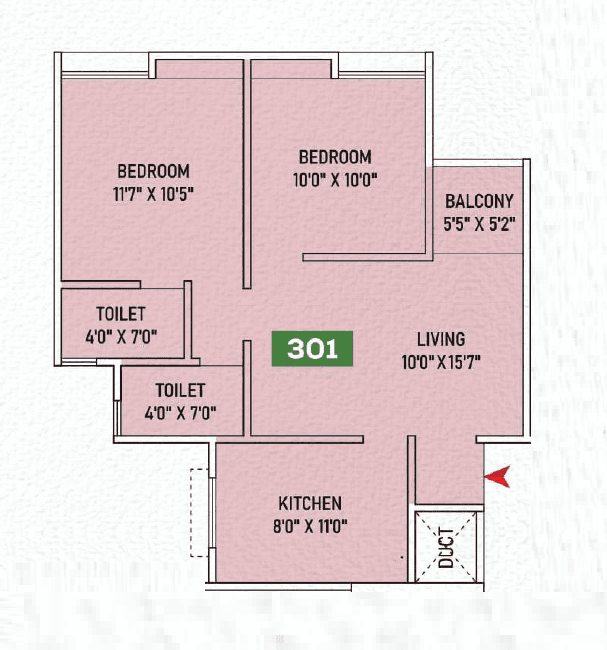 Unit plan - 617 sq.ft.