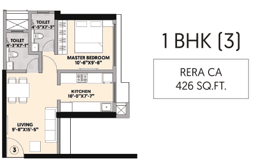 Unit plan - 426 sq.ft.