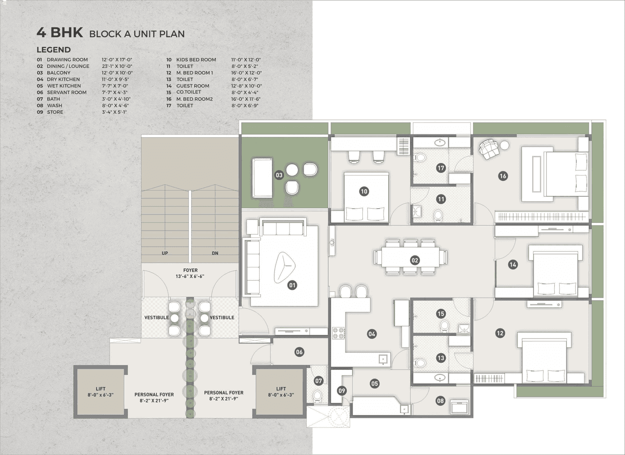 Unit plan - 1892 sq.ft.