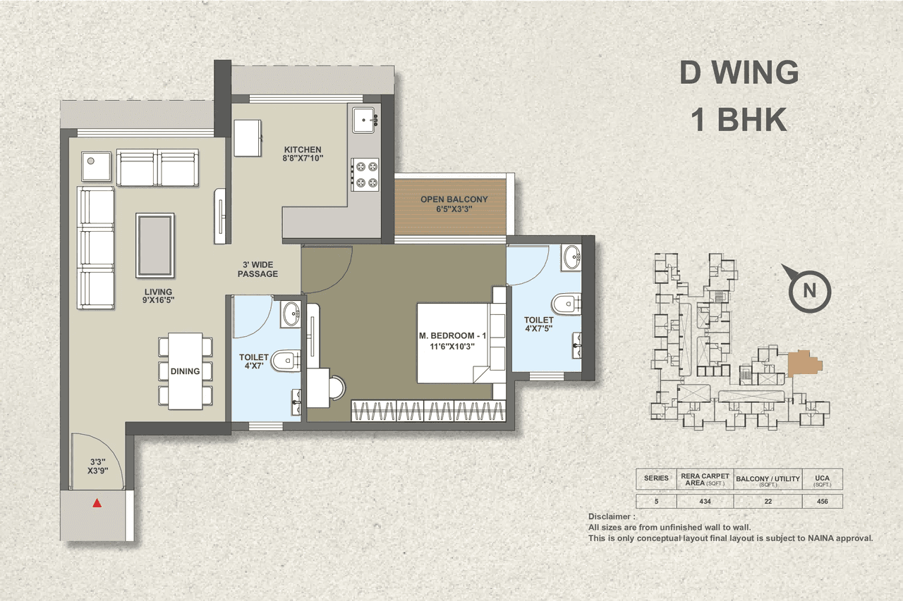 Unit plan - 456 sq.ft.
