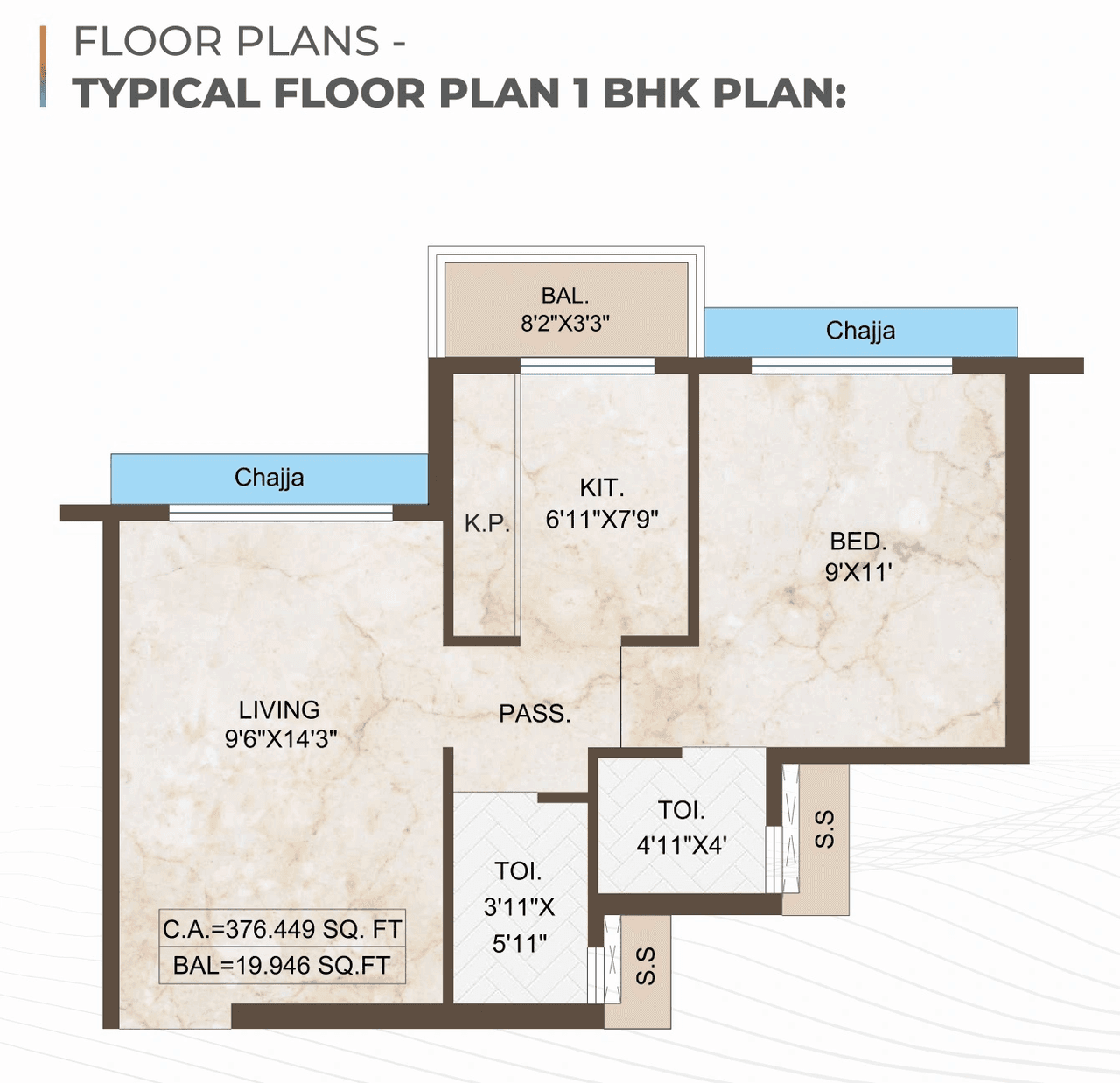 Unit plan - 396 sq.ft.