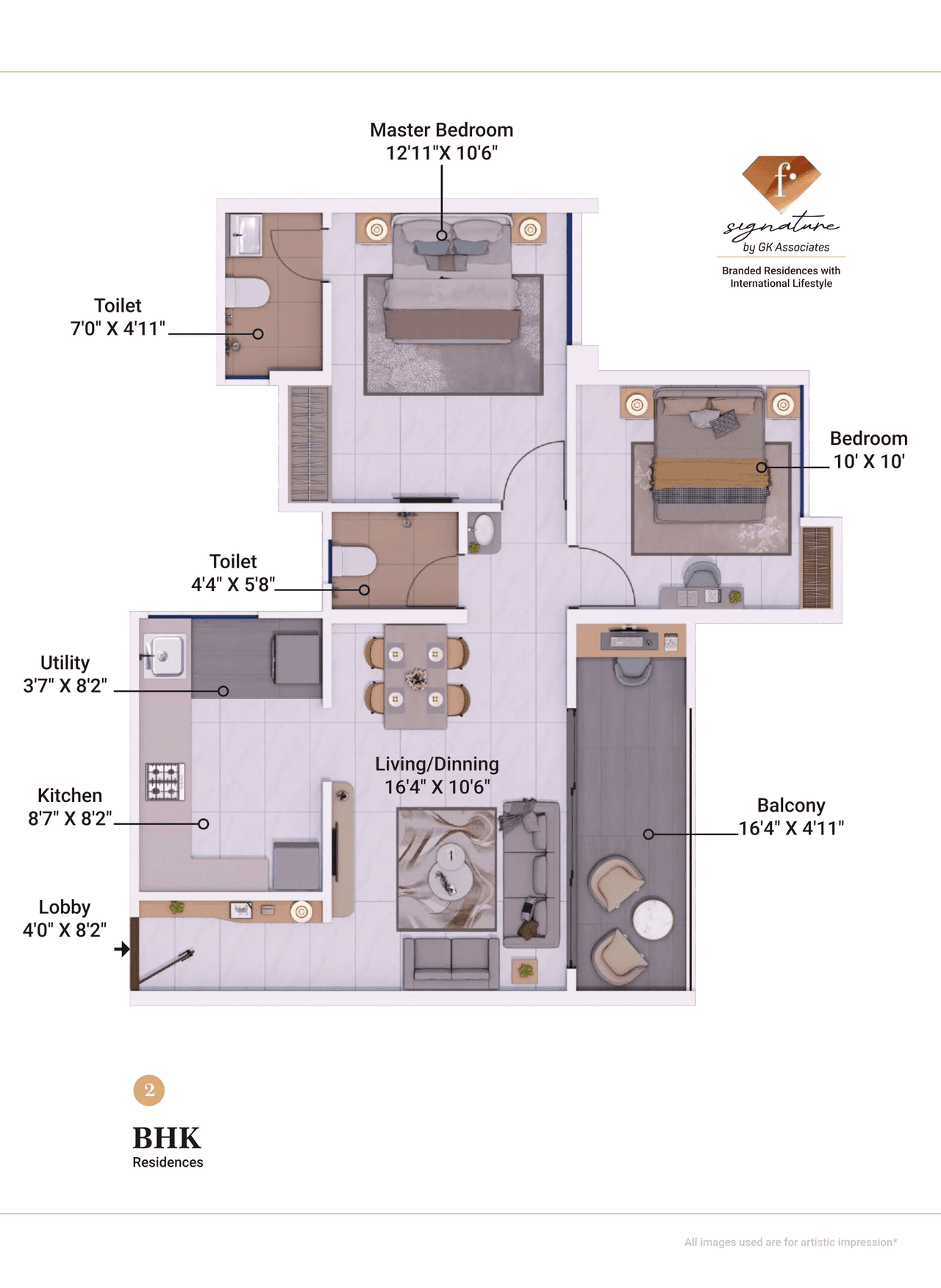 Unit plan - 750 sq.ft.