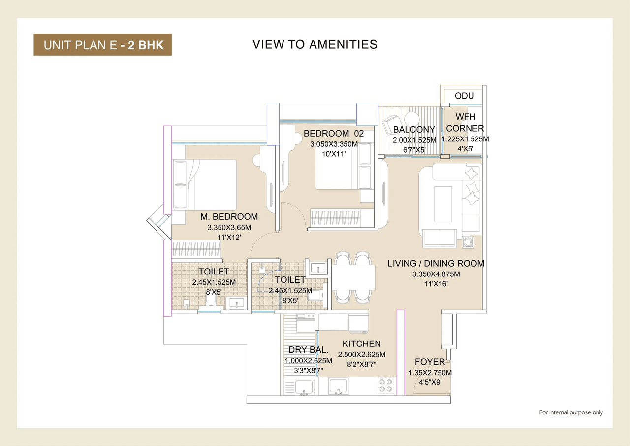 Unit plan - 797 sq.ft.