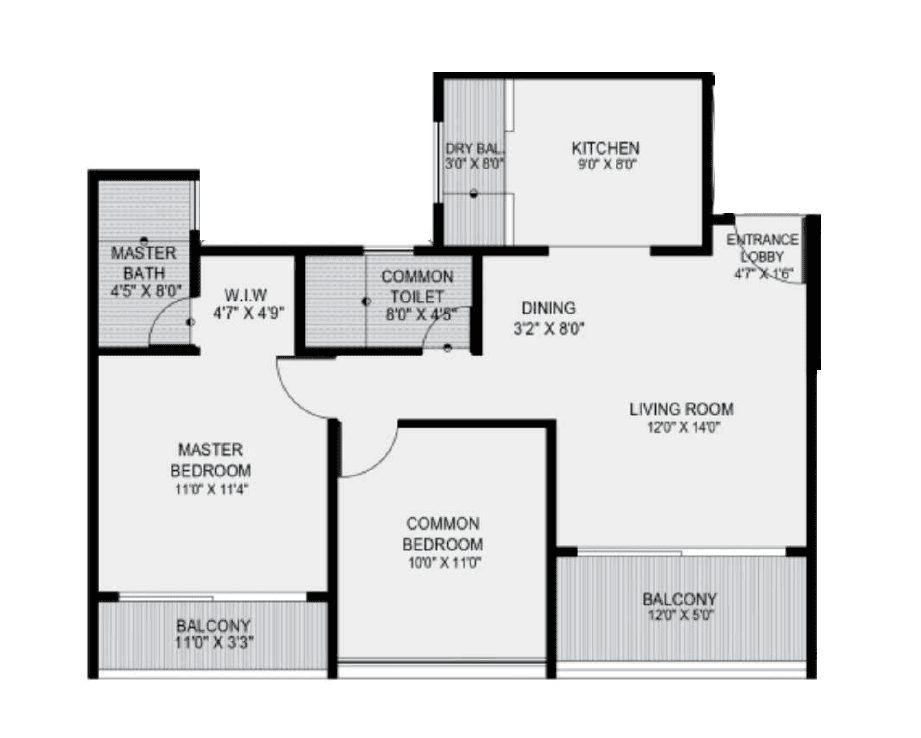 Unit plan - 785 sq.ft.