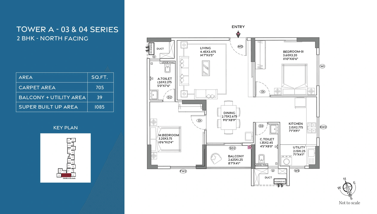 Unit plan - 705 sq.ft.