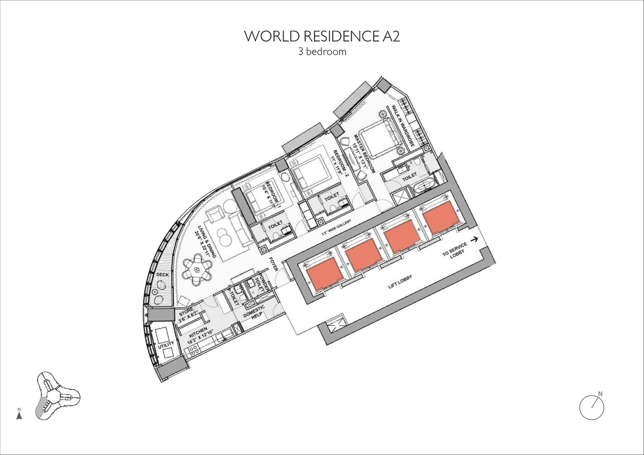 Unit plan - 1410 sq.ft.