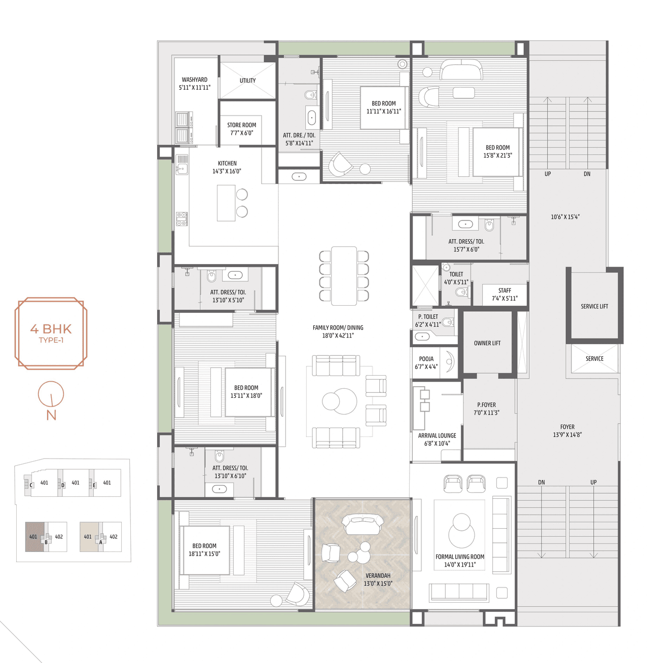 Unit plan - 2928 sq.ft.
