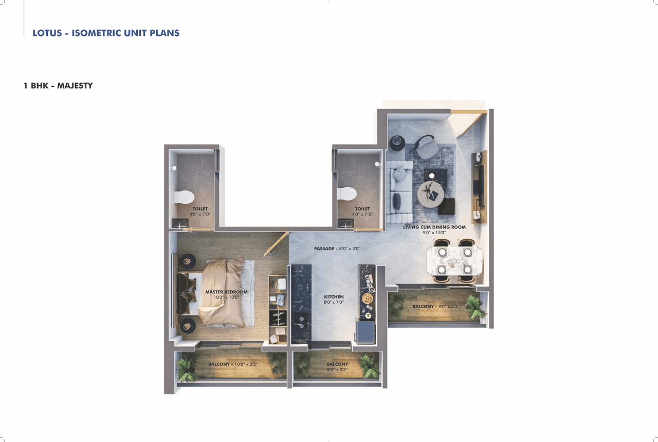 Unit plan - 494 sq.ft.