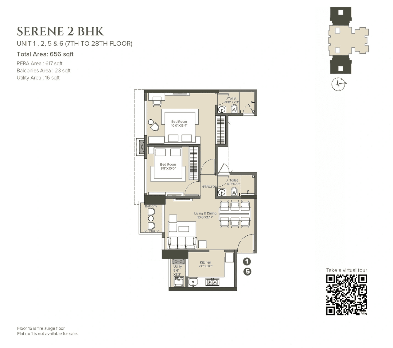 Unit plan - 656 sq.ft.
